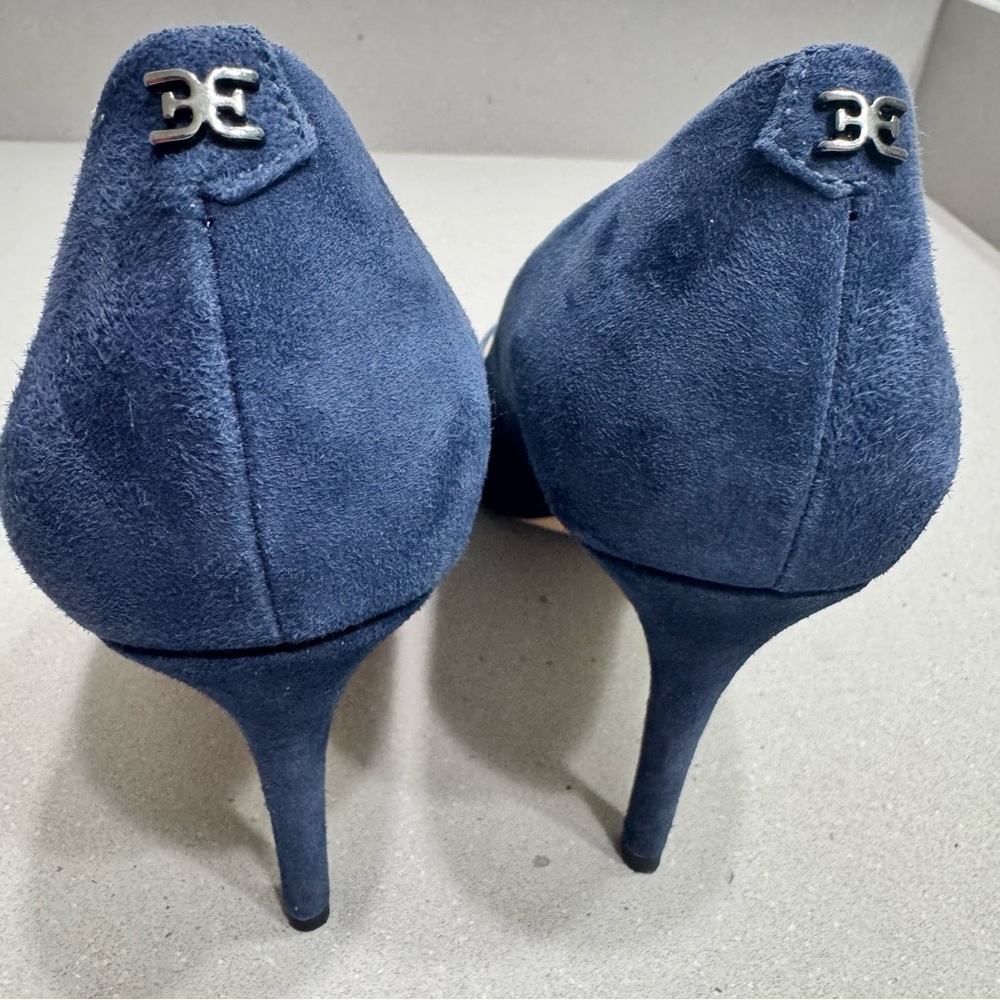 Sam Edelman Margie Pumps Baltic Navy Suede 7.5 - Picture 7 of 10